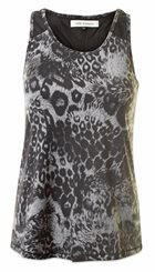 Sofie Schnoor - S151301 - Sort og grå leopard Top