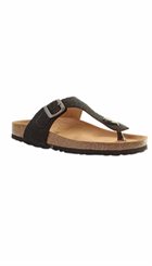 Sofie Schnoor - S162616 - Sort flad sandal med små perler