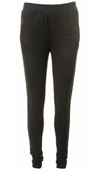 Sofie Schnoor - S154242 - Bløde snake-quiltede sorte sweatbukser