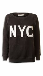Sofie Schnoor - S161320 - Sort blød NYC sweat