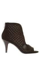 Sofie Schnoor - S161649 - Sort sandal-støvlet i blødt ruskind