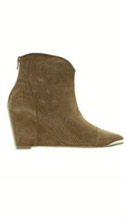 Sofie Schnoor - S161711 - Khaki ankelstøvle med kilehæl
