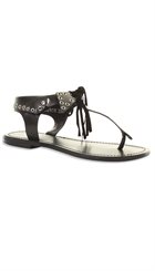 Sofie Schnoor - S162606 - Sort nitte sandal med "krave-slips"