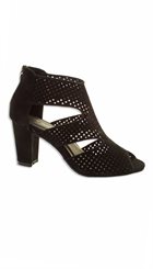 Sofie Schnoor - S162652 - Sort sandal-støvlet i blødt ruskind